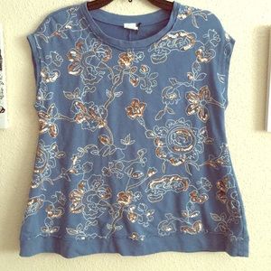 Beaded Anthropologie top